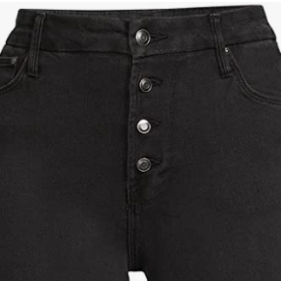 💋 Wide leg Button Fly High Rise Crop Jeans Plus Sizes 16,18 & 20 NWT - Picture 3 of 8